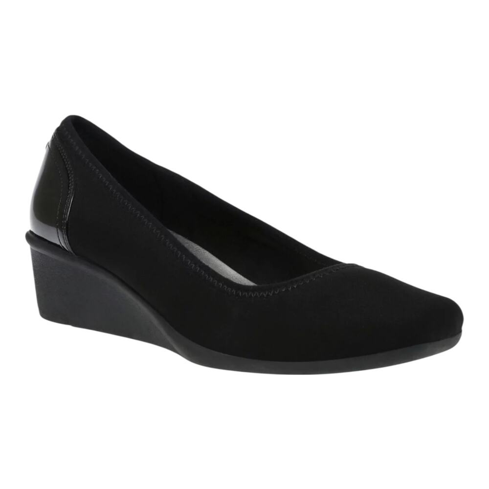 Anne Klein Women's Wisher Flexible Sport Wedge Heel Pumps Black Size 8 1/2